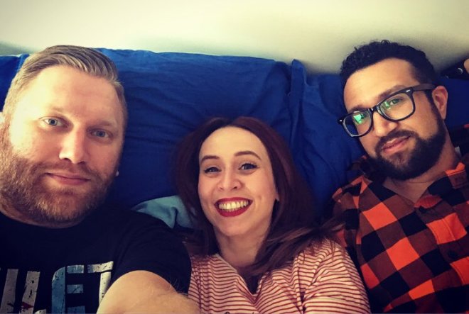 Ben, Gemma and Mark selfie