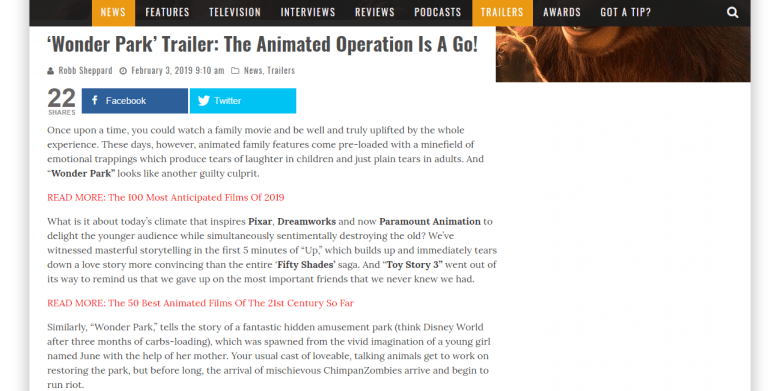 The Playlist Wonder Park Trailer Draft