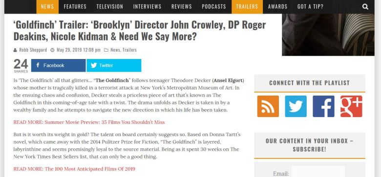 The Goldfinch Trailer Draft screen grab