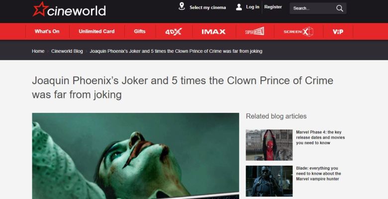 Cineworld Joker Feature Screengrab