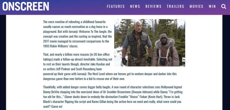 Onscreen Mag Jumanji Screengrab