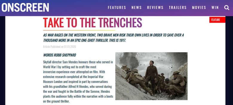 1917 Onscreen Magazine Capture